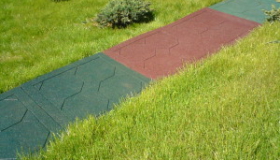 Садовые дорожки из резинового покрытия